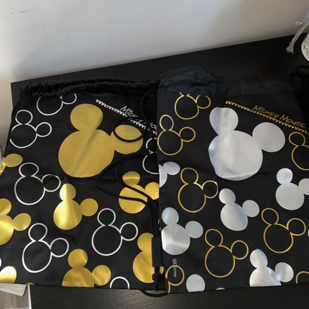 2 disney micky mouse string bags